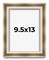 9.5x13 Deep Shadow Box Picture Frame with UV-Resistant Acrylic & Acid Free Backing, Available in 4 Finishes - Gold, Silver, Brown, White